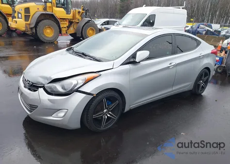 2012 Hyundai Elantra Limited from USA, damaged, VIN 5NPDH4AEXCH081785